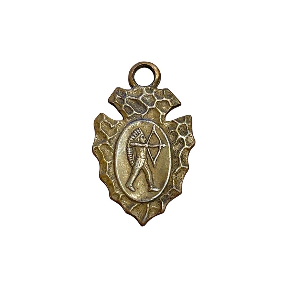 Antique Copper Arrowhead Watch Fob